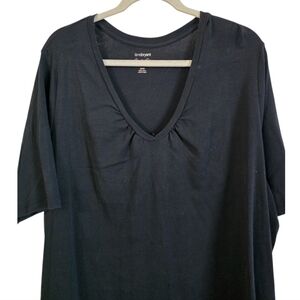 Lane Bryant Black Pretty & Perfect Short Sleeve Top Size 26/28